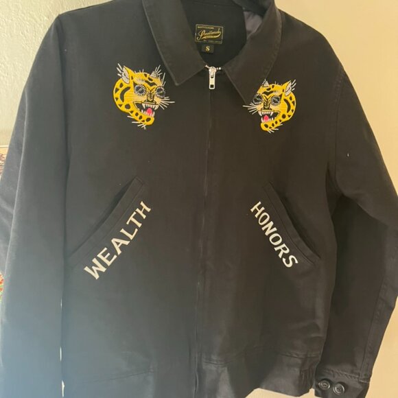 COPY - Vintage Souvenir Tiger Japanese Bomber Military Embroidered Jacket sz S - Picture 4 of 10